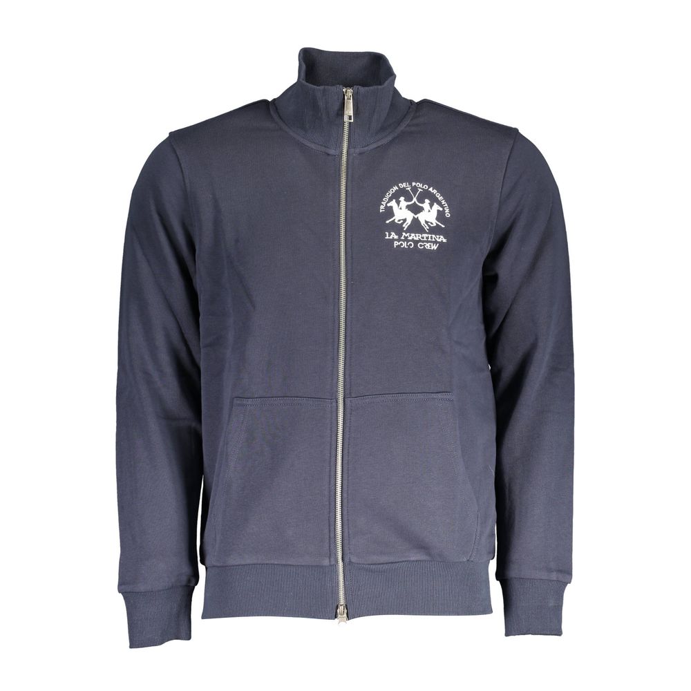 La Martina Men's Blue Cotton Jumper