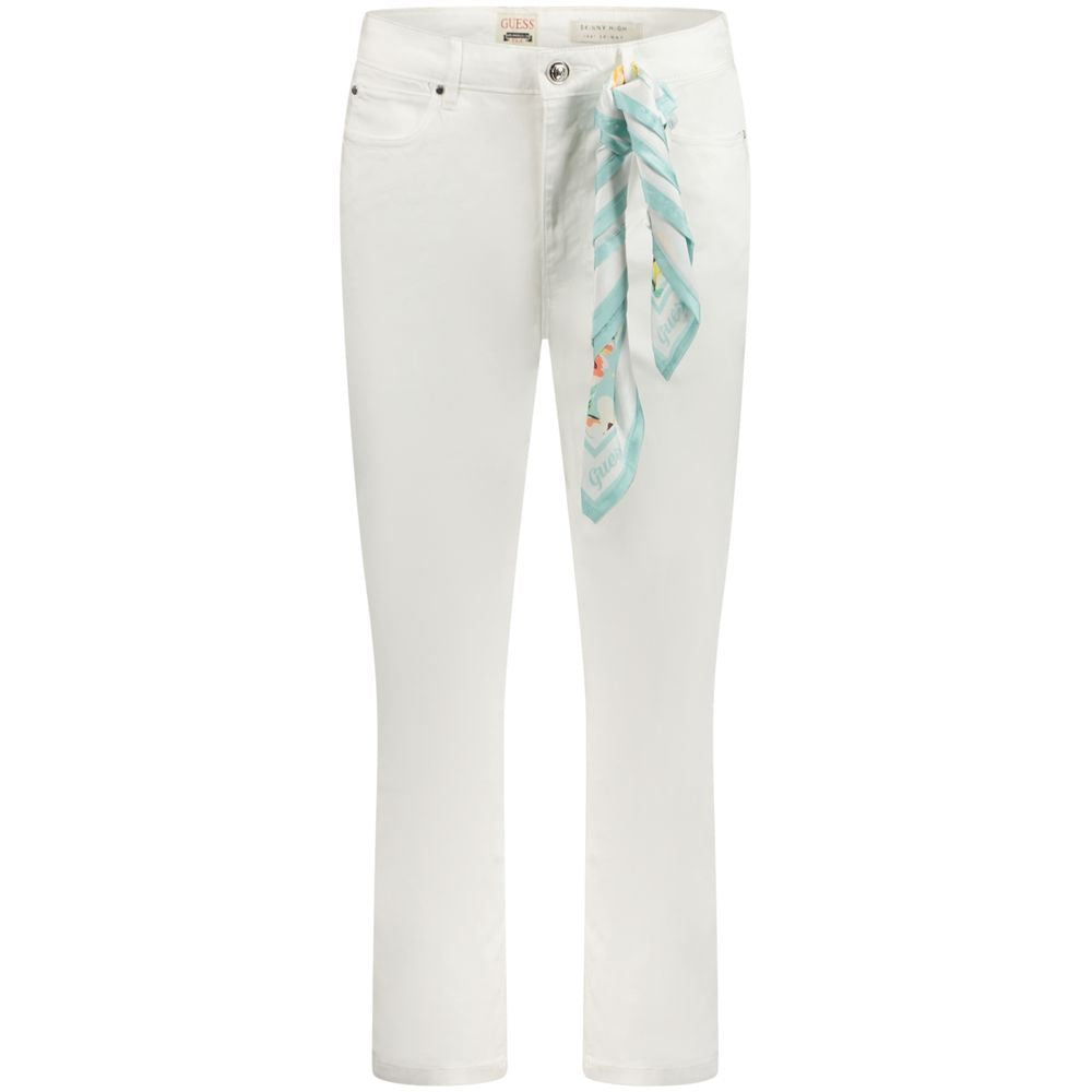 Guess Jeans Women's White Cotton Skinny Jeans