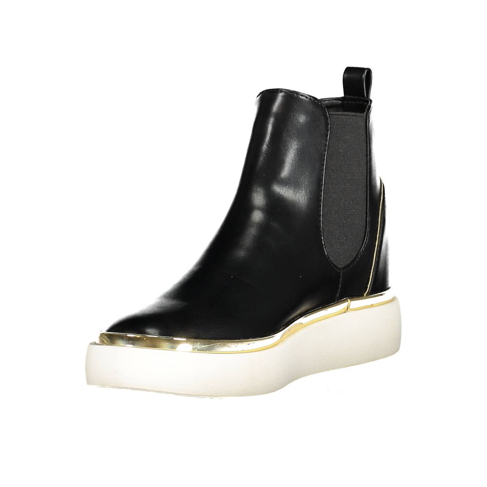 U.S. POLO ASSN. Schwarzer Polyester-Knöchelstiefel