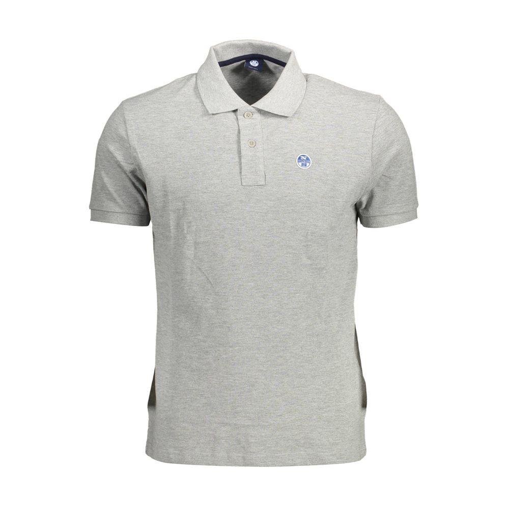 North Sails Graues Baumwoll-Poloshirt