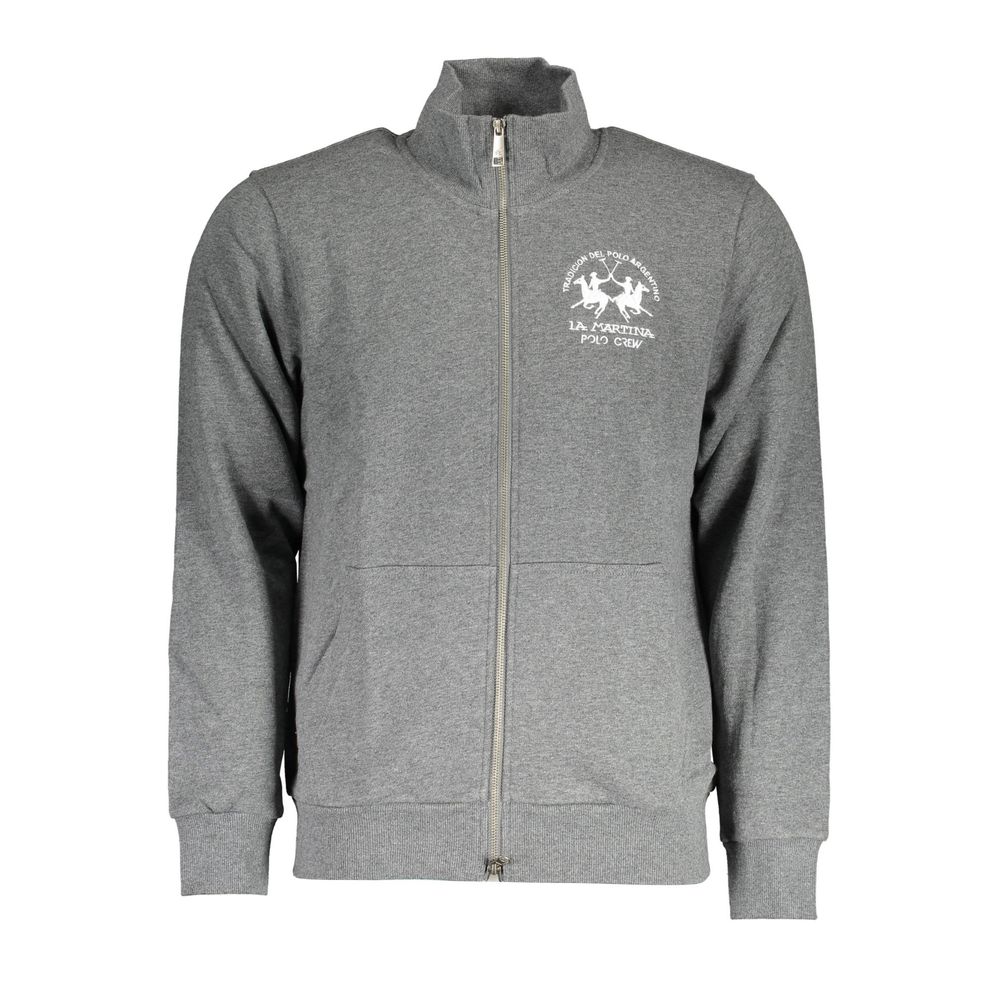 La Martina Men's Grey Cotton Sweater