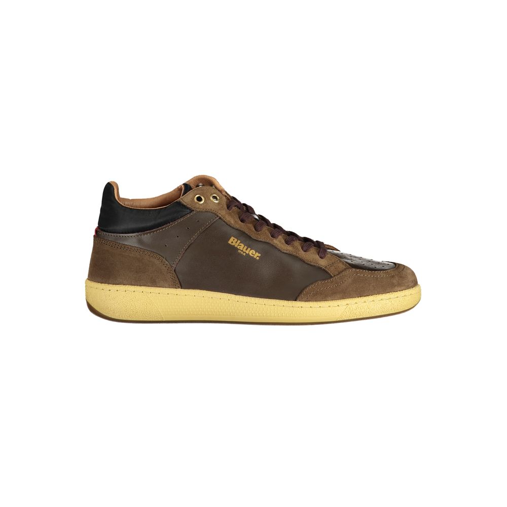 Blue brown polyester sneaker