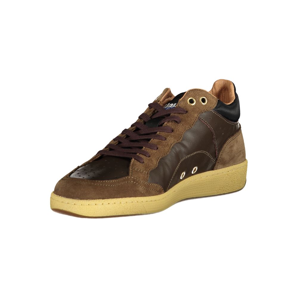 Blue brown polyester sneaker