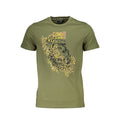 Cavalli Class Verde Baumwoll-T-Shirt für Herren