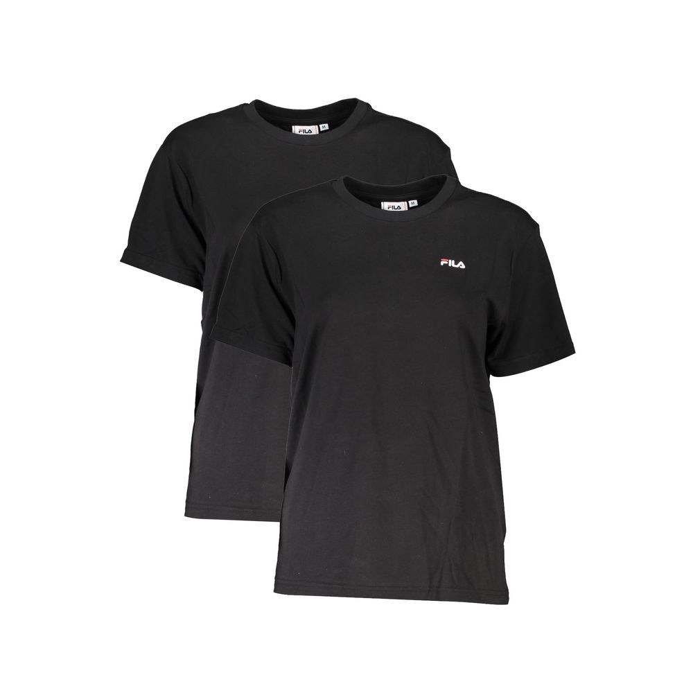 Fila Baumwoll-T-Shirt, Schwarz