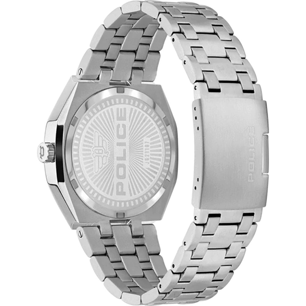 Police Silberne Edelstahl-Dresswatch