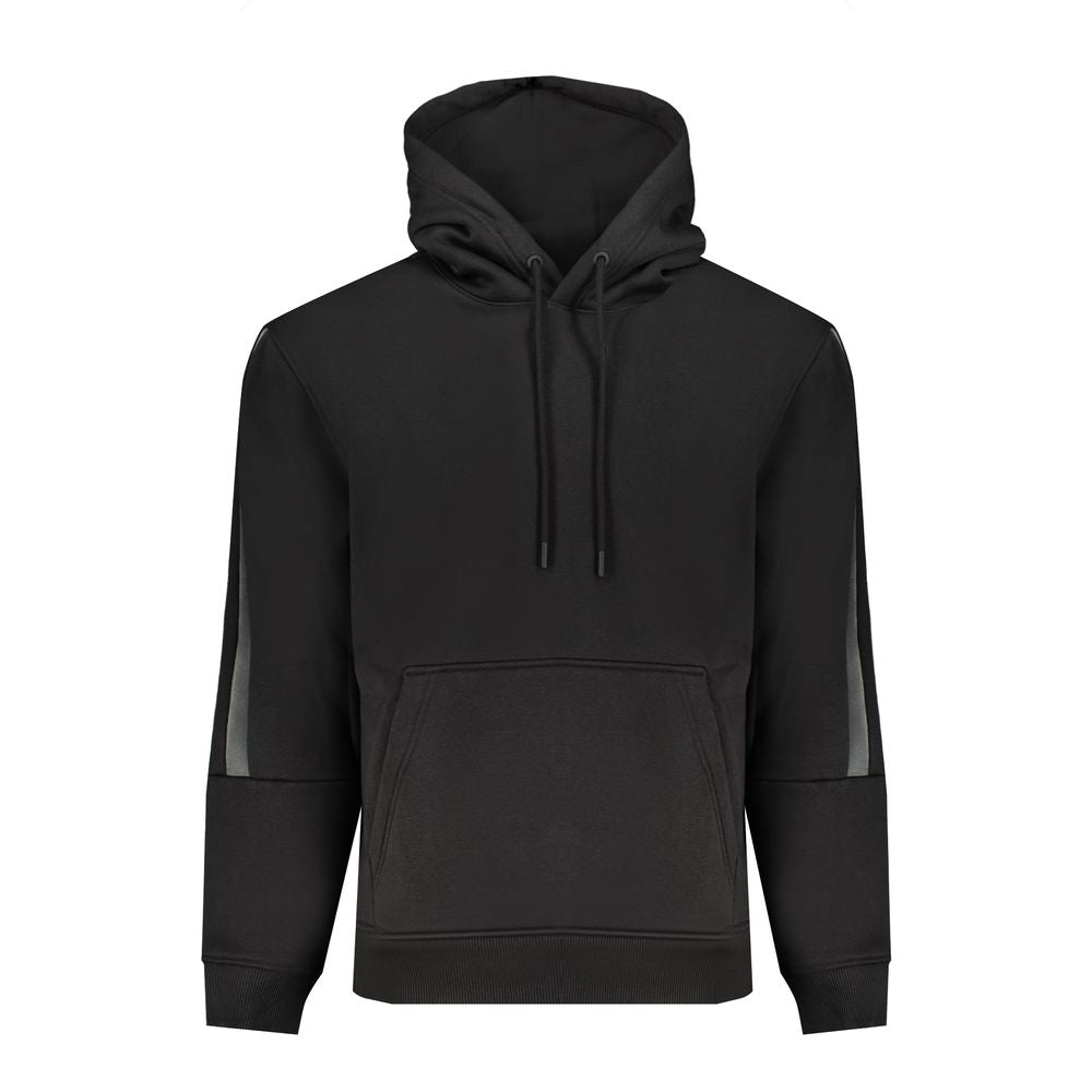Calvin Klein Men's Black Cotton Hooded Sweatshirt
