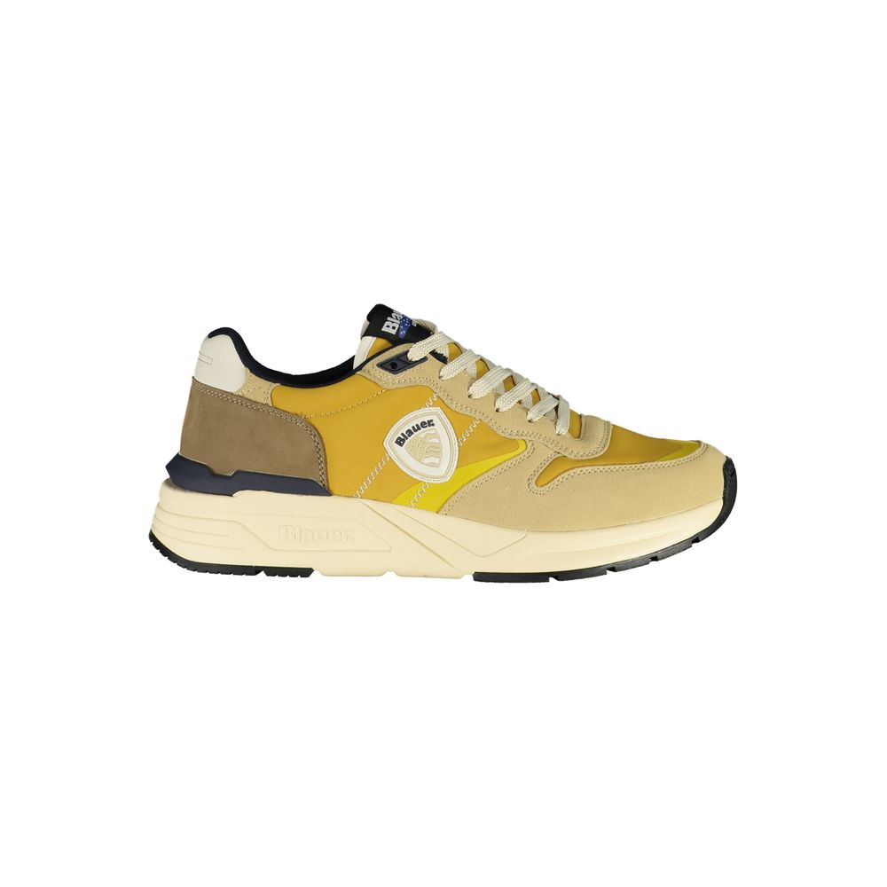 Blauer Beiger Polyester-Sneaker