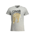 Cavalli Class Grigio Baumwoll-T-Shirt für Herren