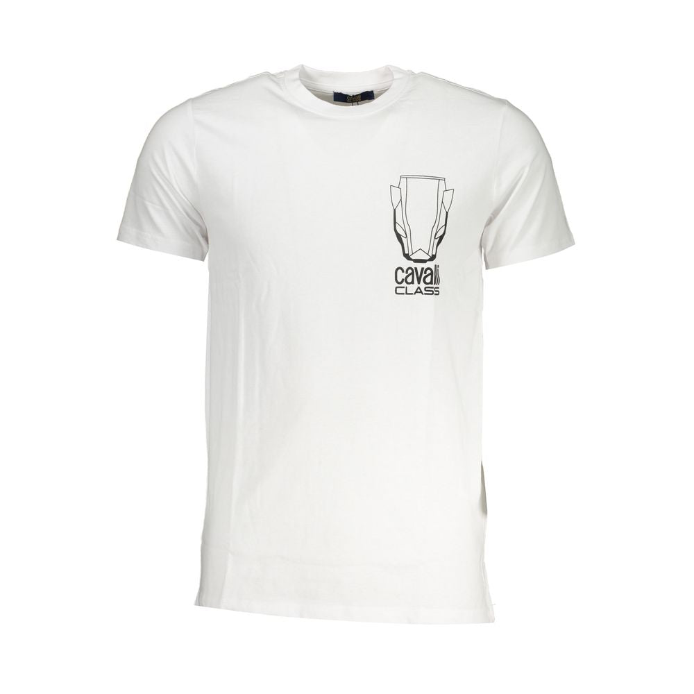 Cavalli Class Bianco Baumwoll-T-Shirt für Herren
