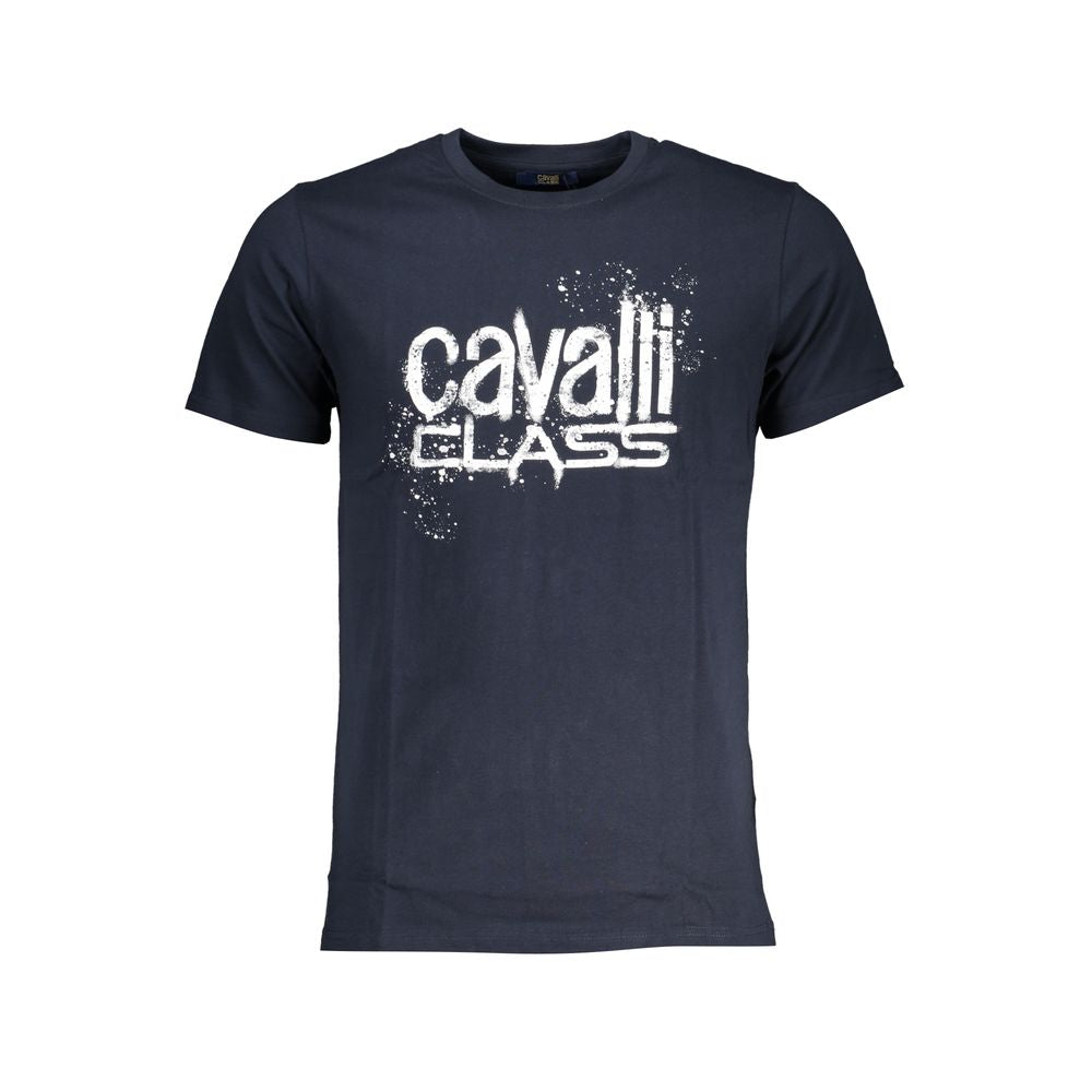 Cavalli Class Blu Baumwoll-T-Shirt für Herren