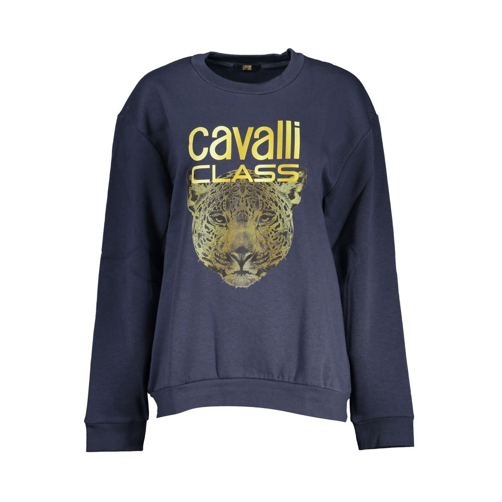 Cavalli Class Women's Blue Cotton Sweater