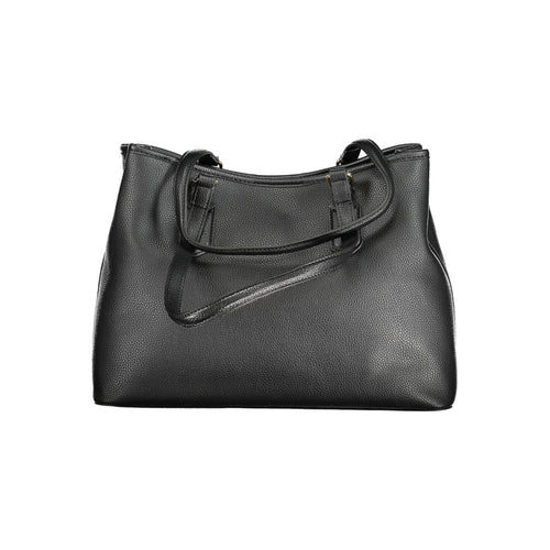 Mario Valentino Schwarze Damen-Handtasche aus Polyurethan
