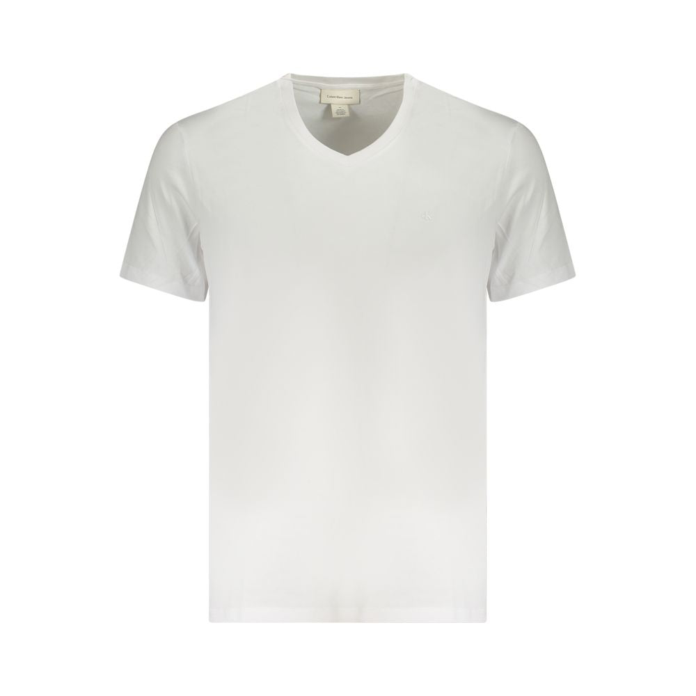 Calvin Klein Bianco Baumwoll-T-Shirt für Herren