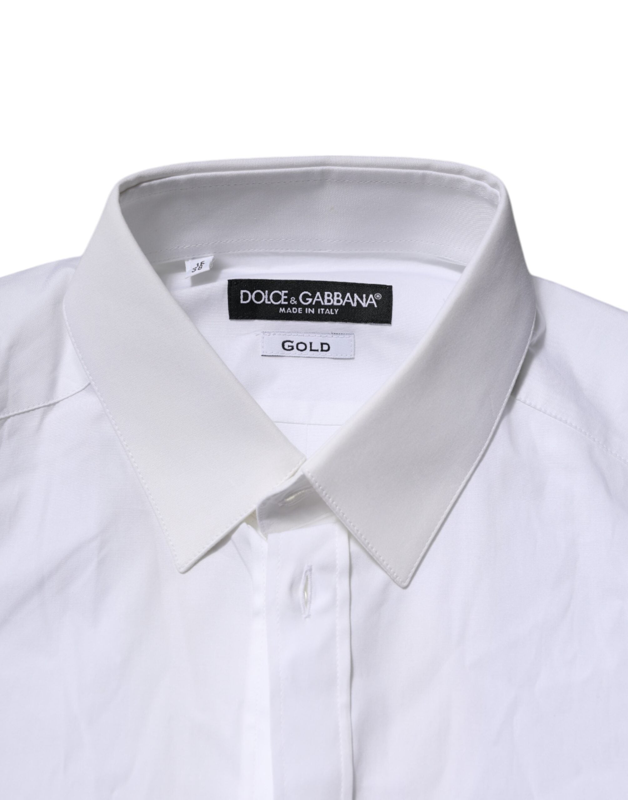 Dolce & Gabbana White GOLD Long Sleeve Formal Shirt