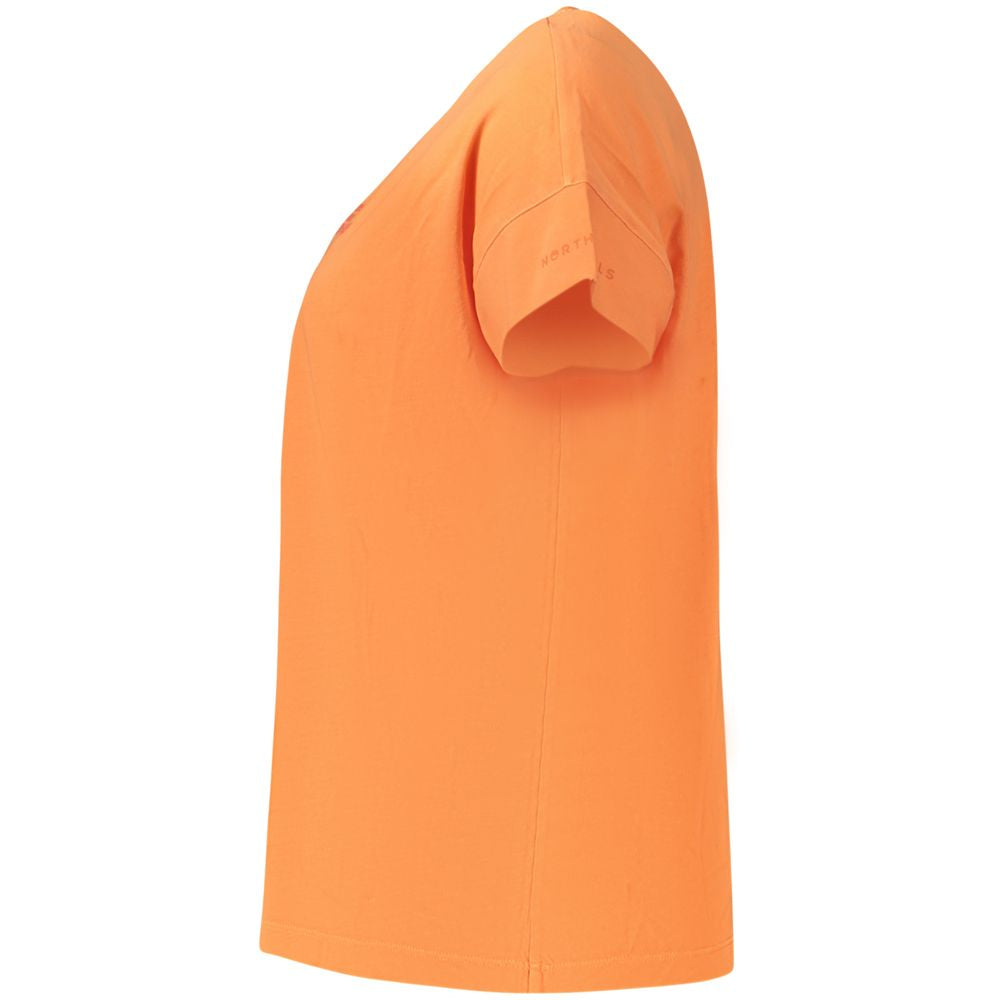 North Sails Baumwoll-T-Shirt in Orange