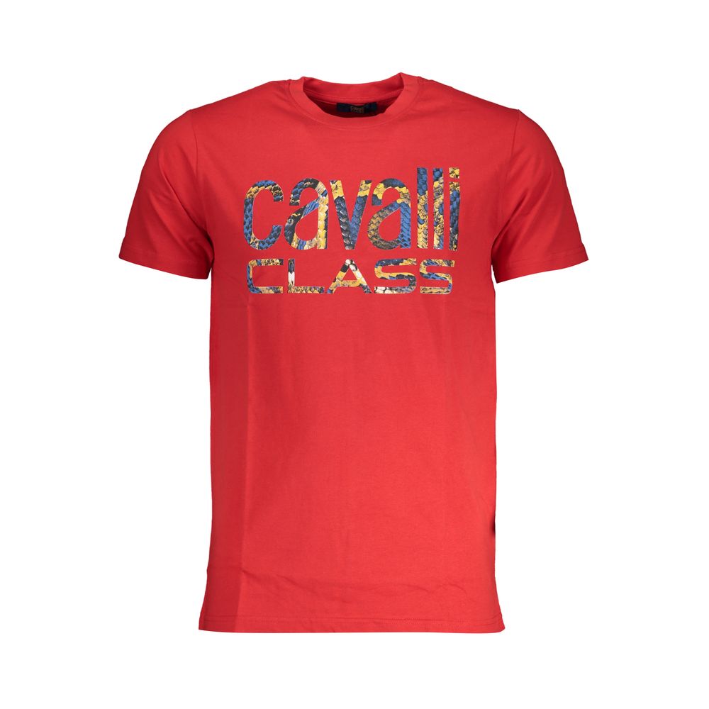 Cavalli Class T-Shirt in red cotton