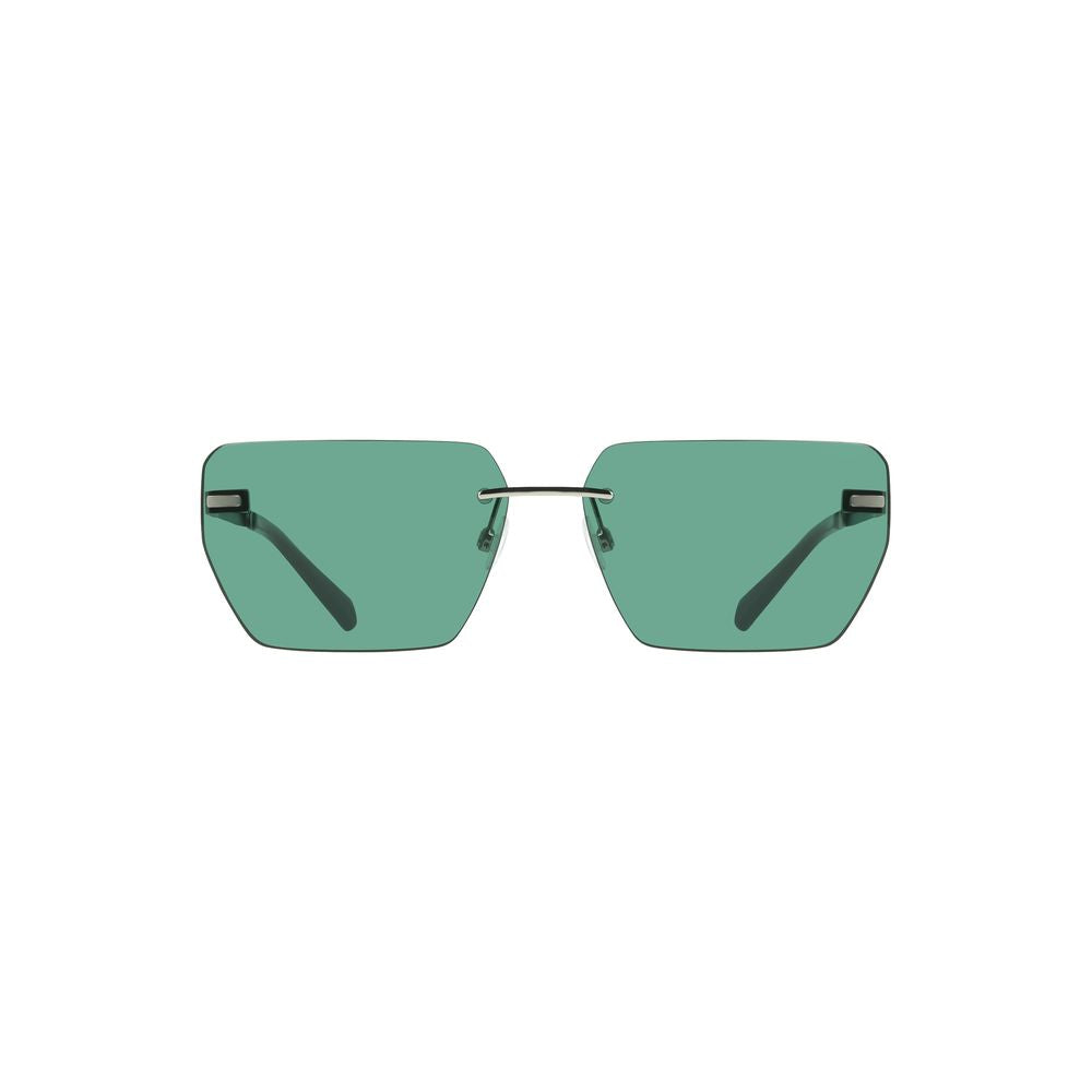 Calvin Klein Grüne Sonnenbrille mit Metallrahmen
