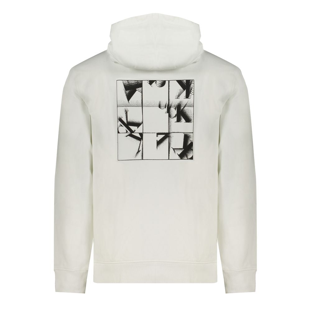 Calvin Klein Weißes Herren-Sweatshirt aus Baumwolle