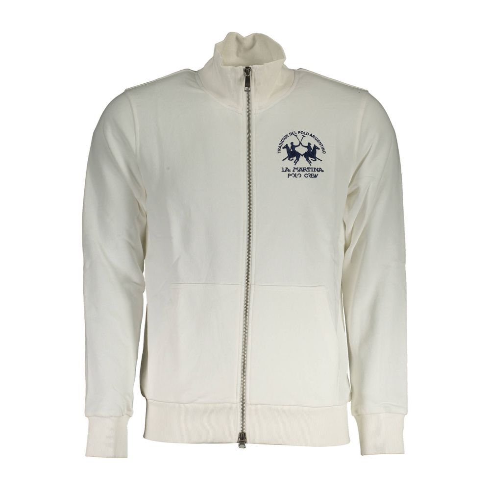 La Martina Bianco Baumwoll-Sweatshirt für Herren