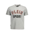 Plein Sport Graues Baumwoll-T-Shirt für Herren