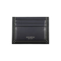 Tommy Hilfiger Elegant Blue Leather Card Holder with Contrast Detail