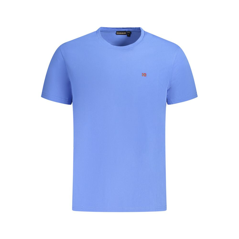 Napapijri Blaues Baumwoll-T-Shirt für Herren