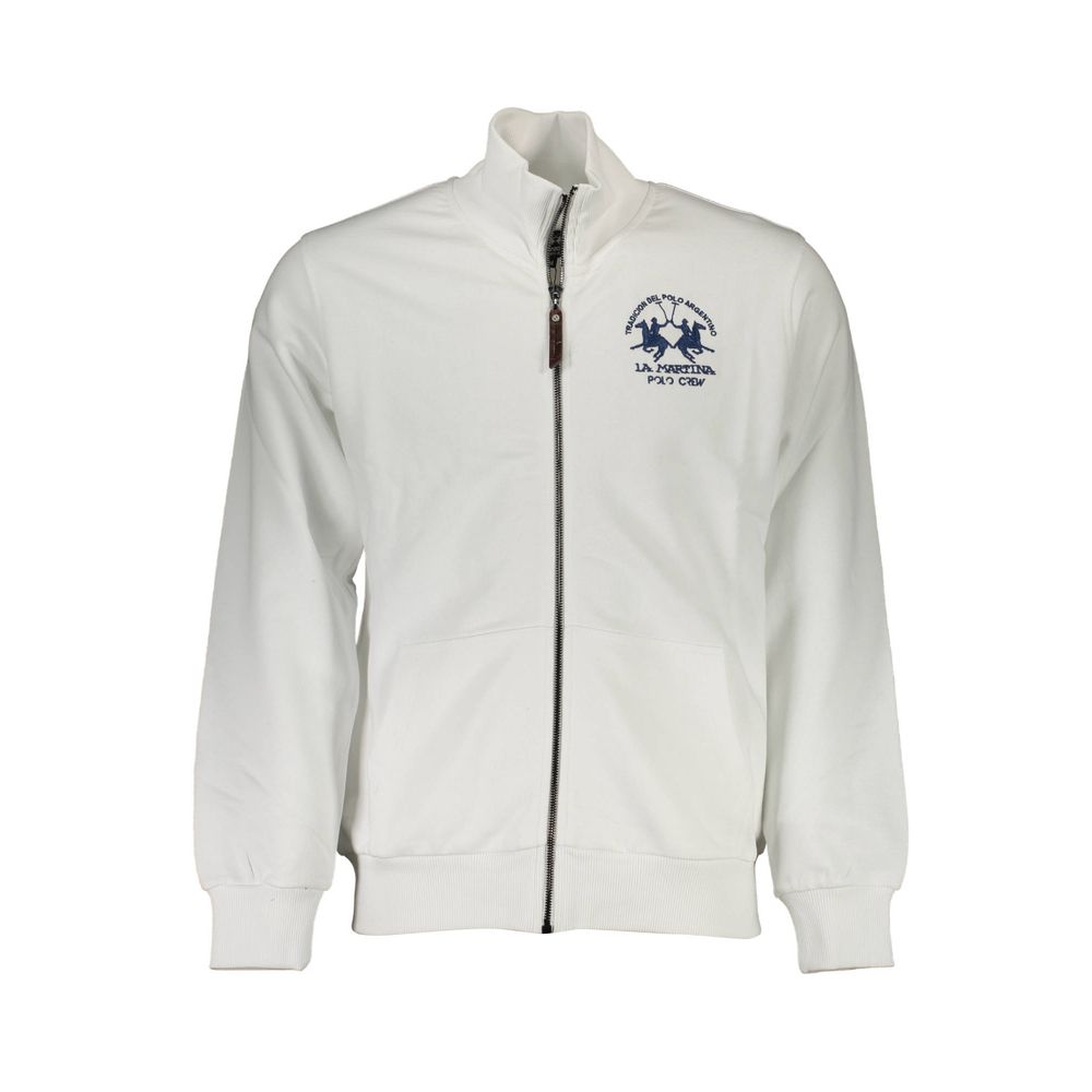 La Martina Weißes Baumwoll-Sweatshirt für Herren