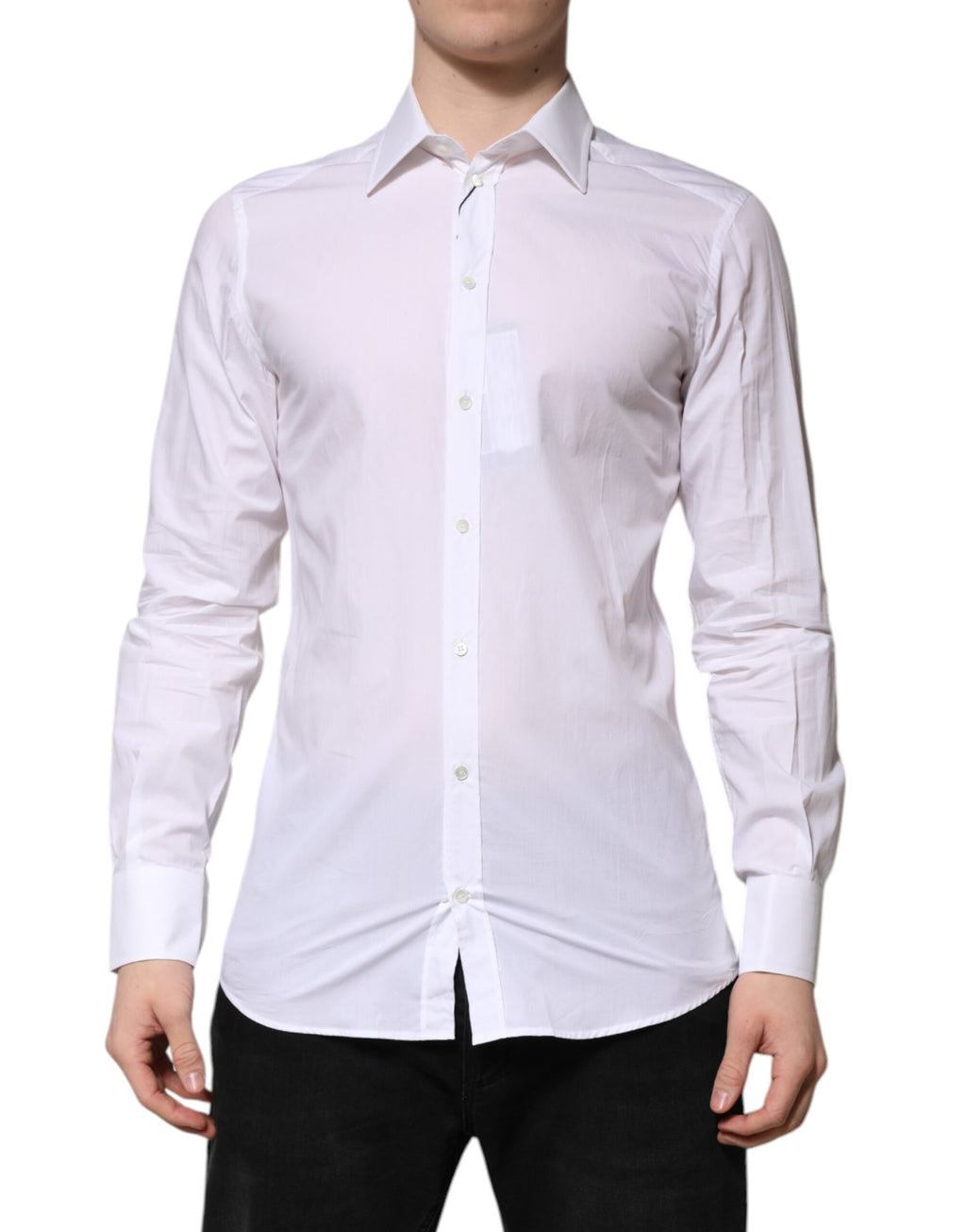 Dolce & Gabbana White GOLD Long Sleeve Formal Shirt