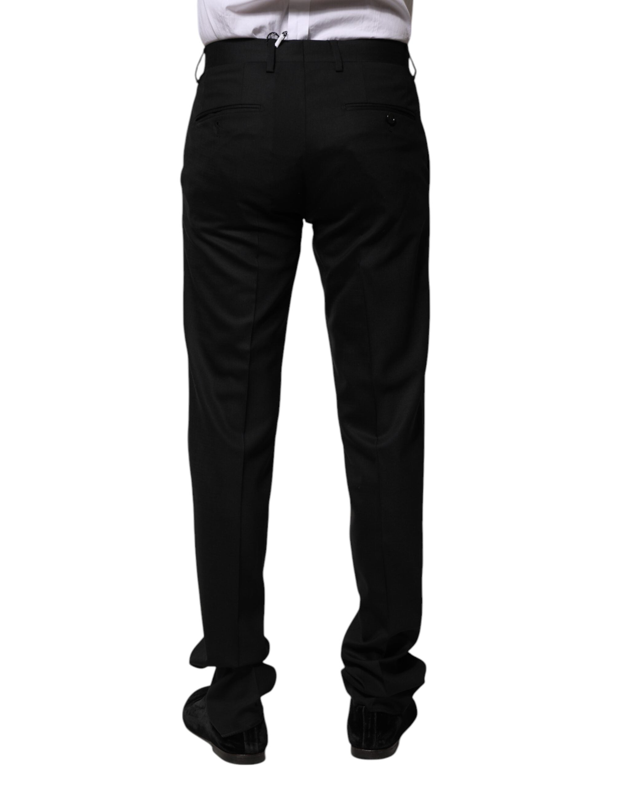 Dolce & Gabbana Schwarze formelle Anzugshose aus Wolle