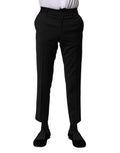 Dolce & Gabbana Black Wool Formal Men's Cropped Pants