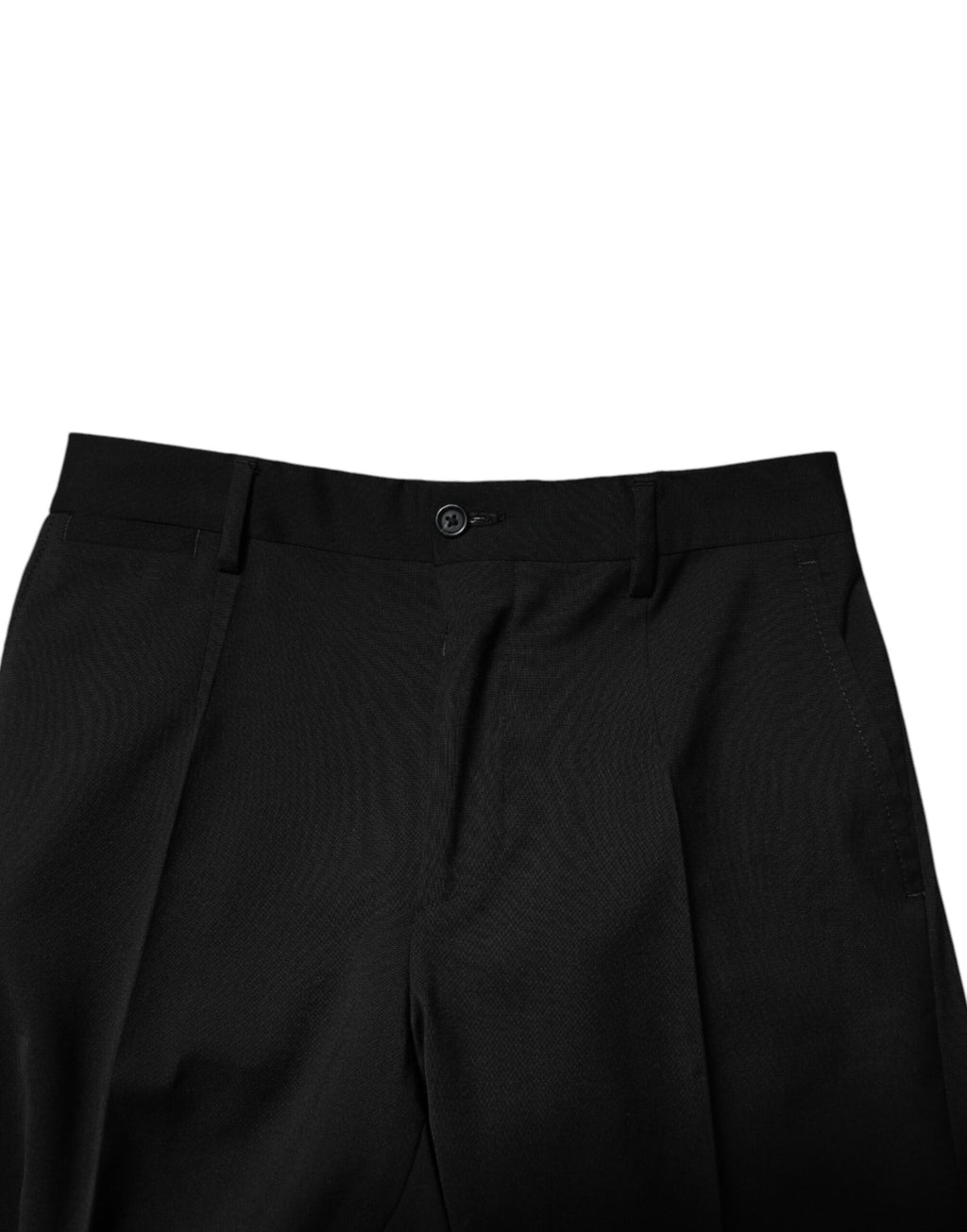 Dolce & Gabbana Black Wool Formal Men's Cropped Pants