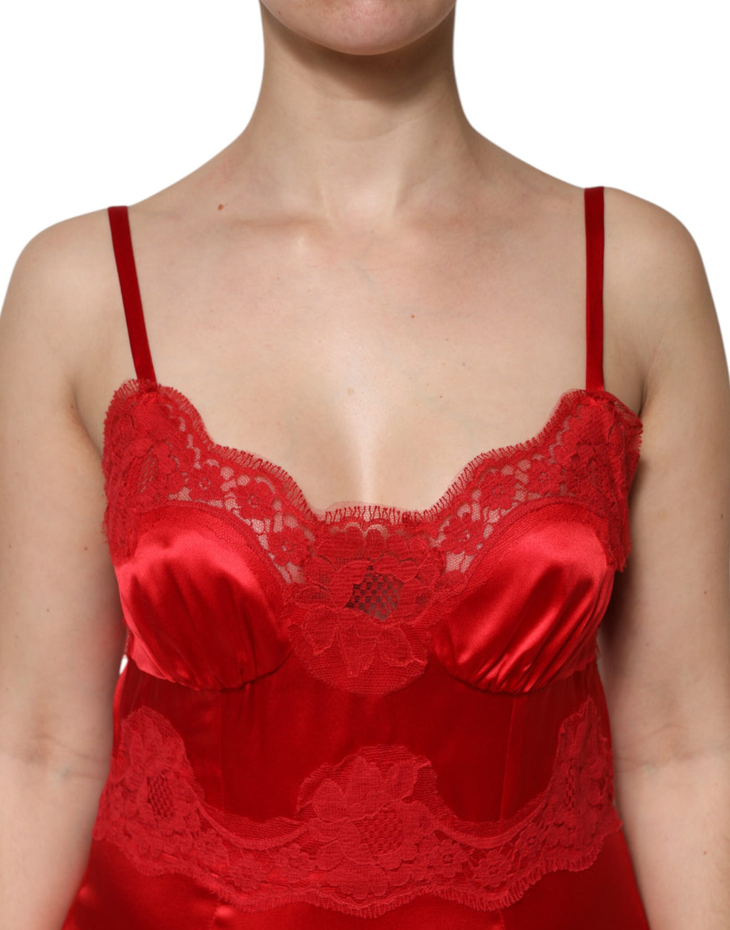 Dolce & Gabbana Red Sleeveless Long Silk Maxi Dress