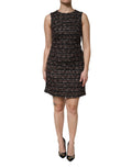 Dolce & Gabbana Multicolor Ärmelloses Mini-Tweed-Kleid in A-Linie