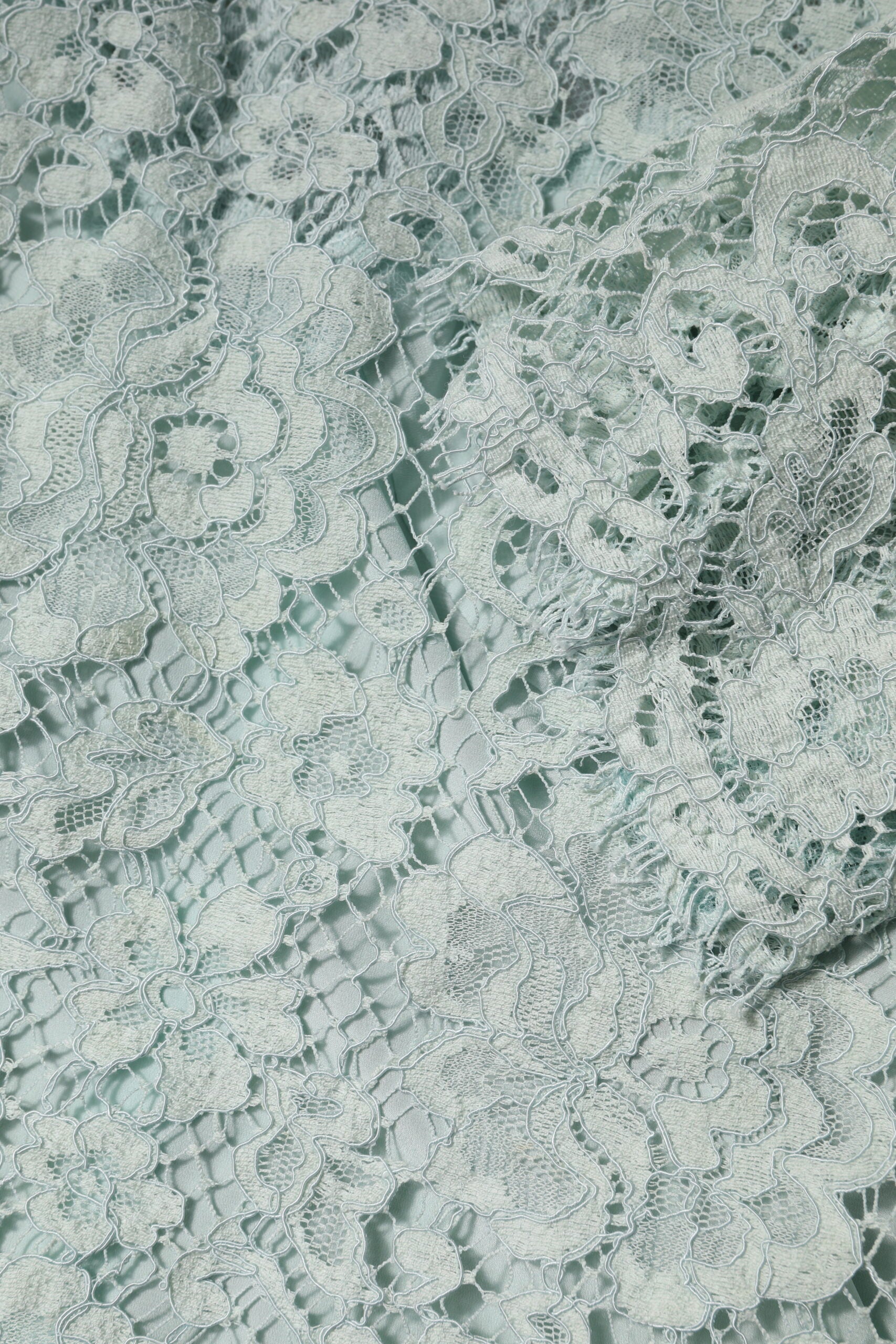 Dolce & Gabbana Mintgrünes Blusenoberteil aus Baumwolle mit Blumenmuster
