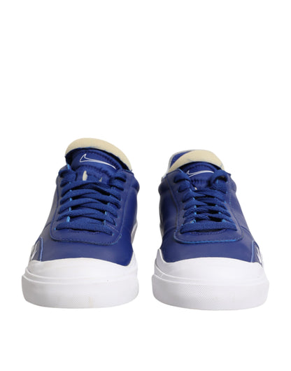 Nike Weiß Blau Lace Up Low Top Drop-Type PRM Turnschuhe Schuhe