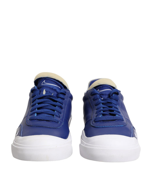 Nike Weiß Blau Lace Up Low Top Drop-Type PRM Turnschuhe Schuhe