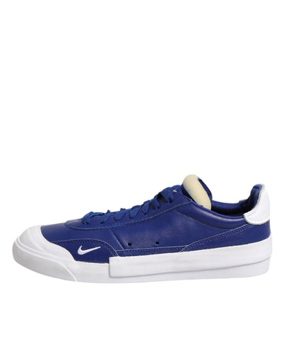 Nike Weiß Blau Lace Up Low Top Drop-Type PRM Turnschuhe Schuhe