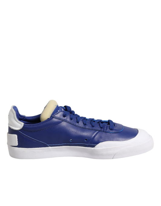 Nike Weiß Blau Lace Up Low Top Drop-Type PRM Turnschuhe Schuhe