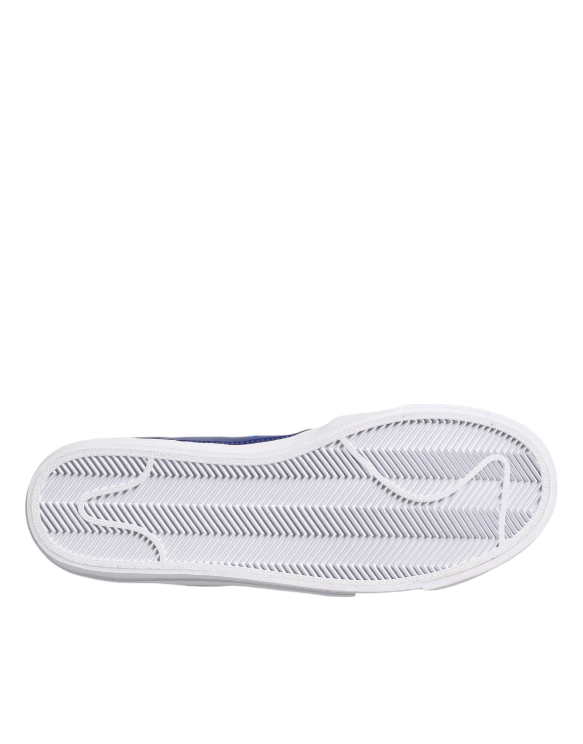 Nike Weiß Blau Lace Up Low Top Drop-Type PRM Turnschuhe Schuhe