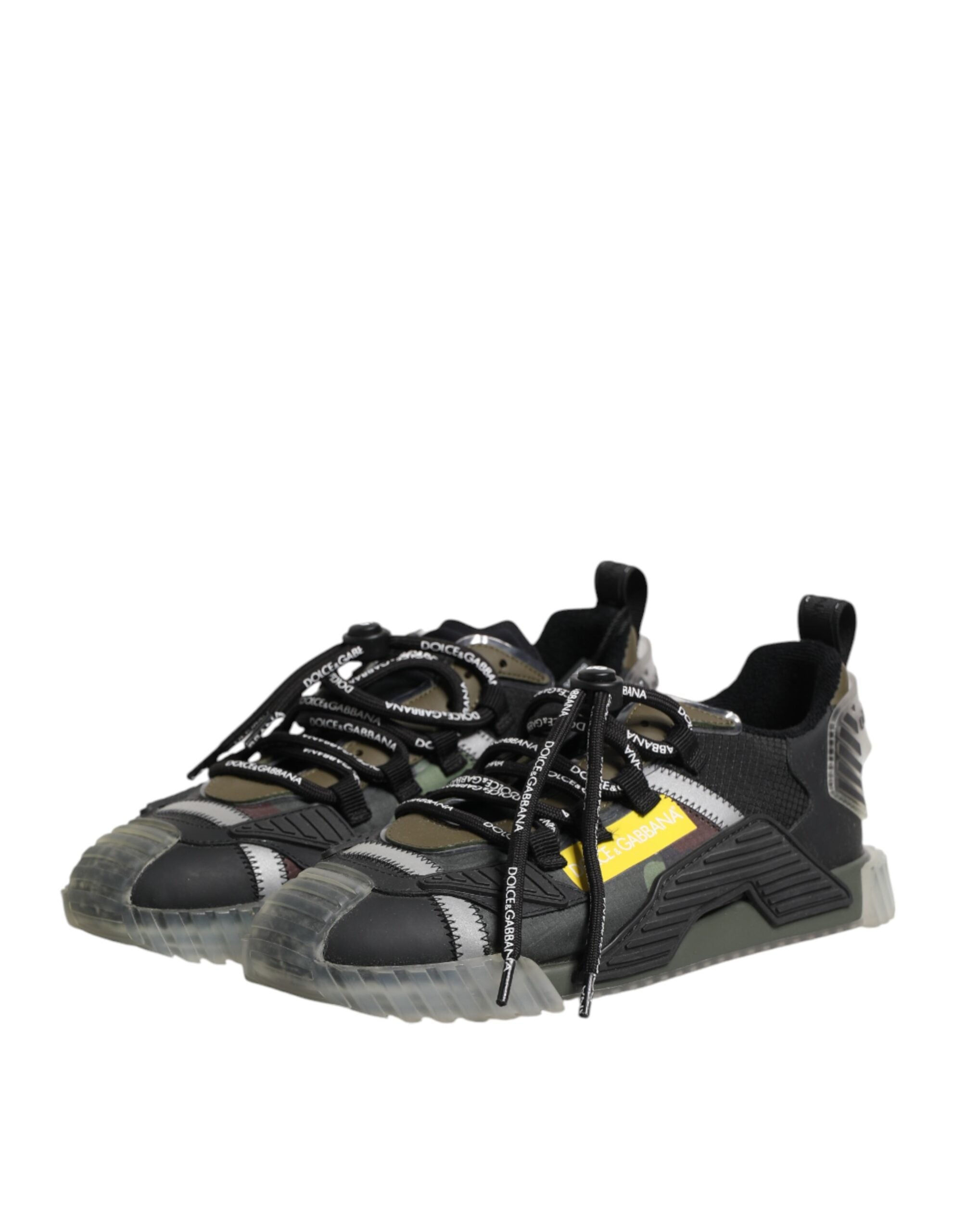 Dolce & Gabbana Multicolor Lace Up Low Top NS1 Turnschuhe Schuhe