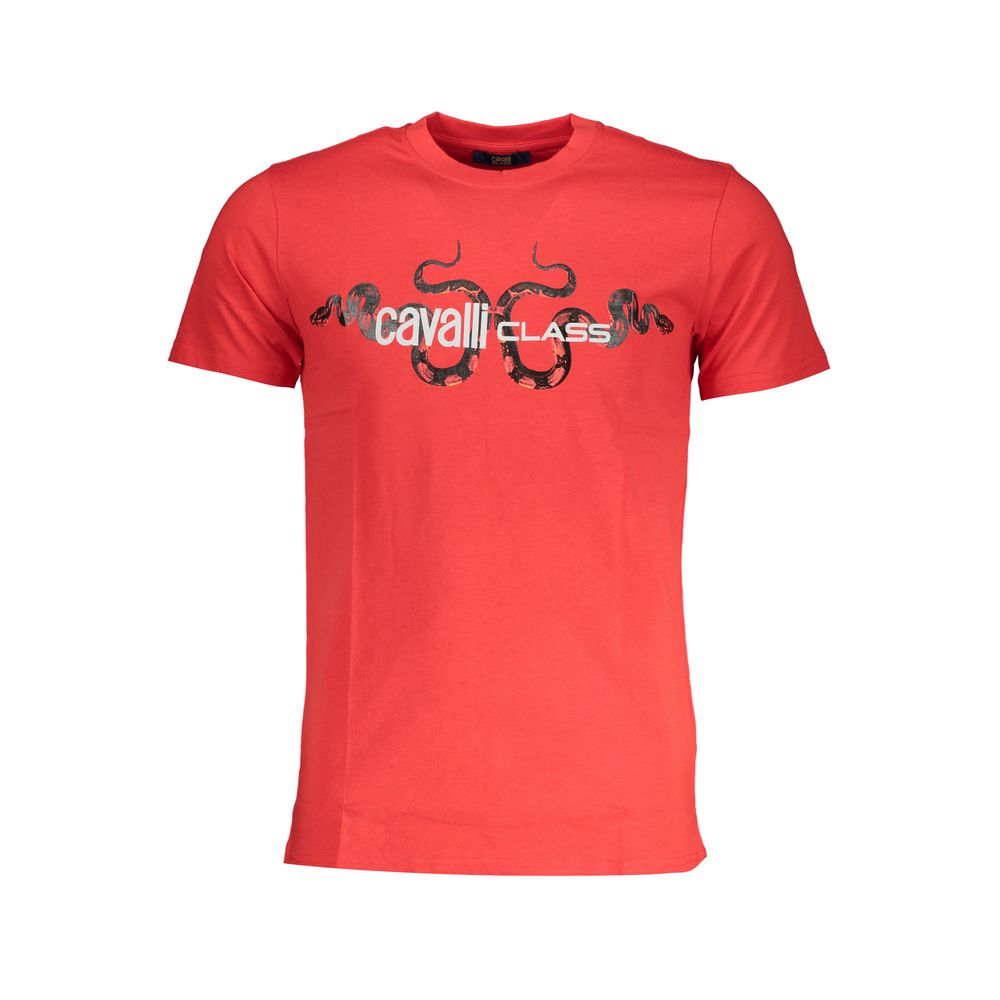 Cavalli Class T-Shirt in red cotton