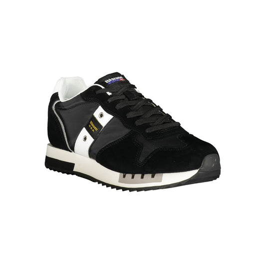 Blauer Schwarzer Polyester Herren Sneaker