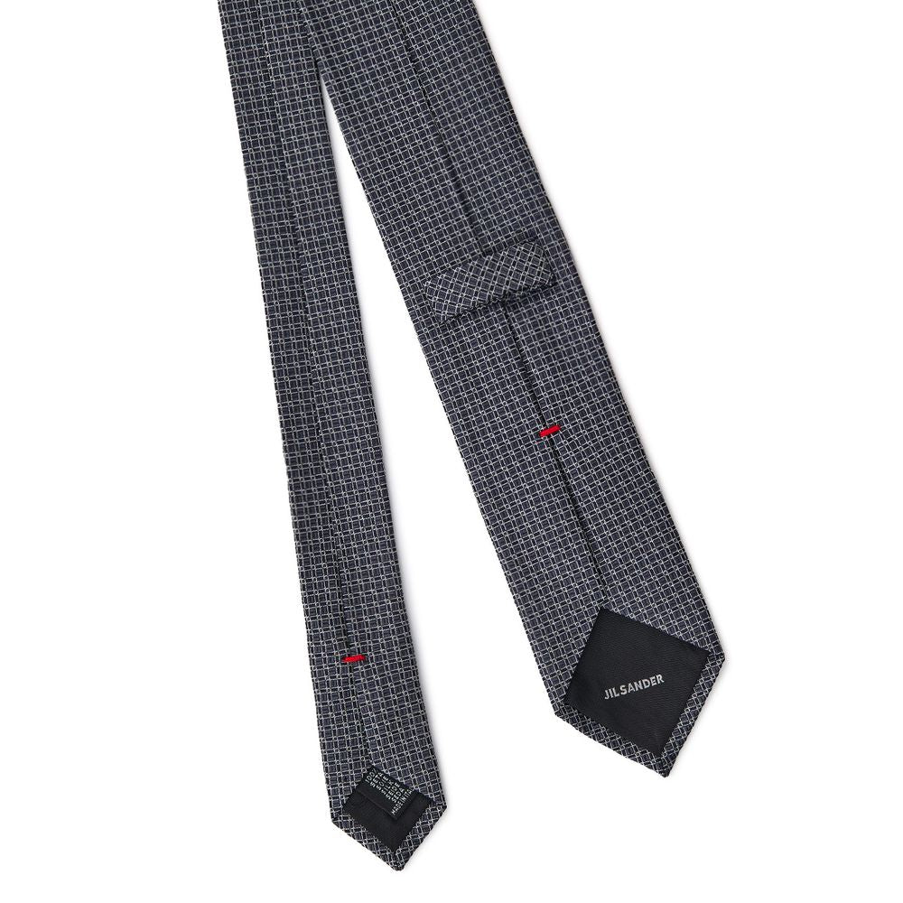 Jil Sander Grey Silk Tie