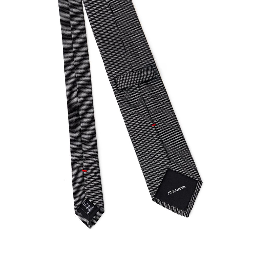 Jil Sander Grey Silk Tie