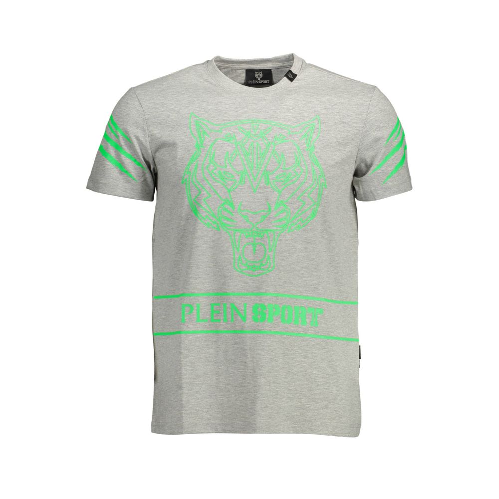 Plein Sport Graues Baumwoll-T-Shirt
