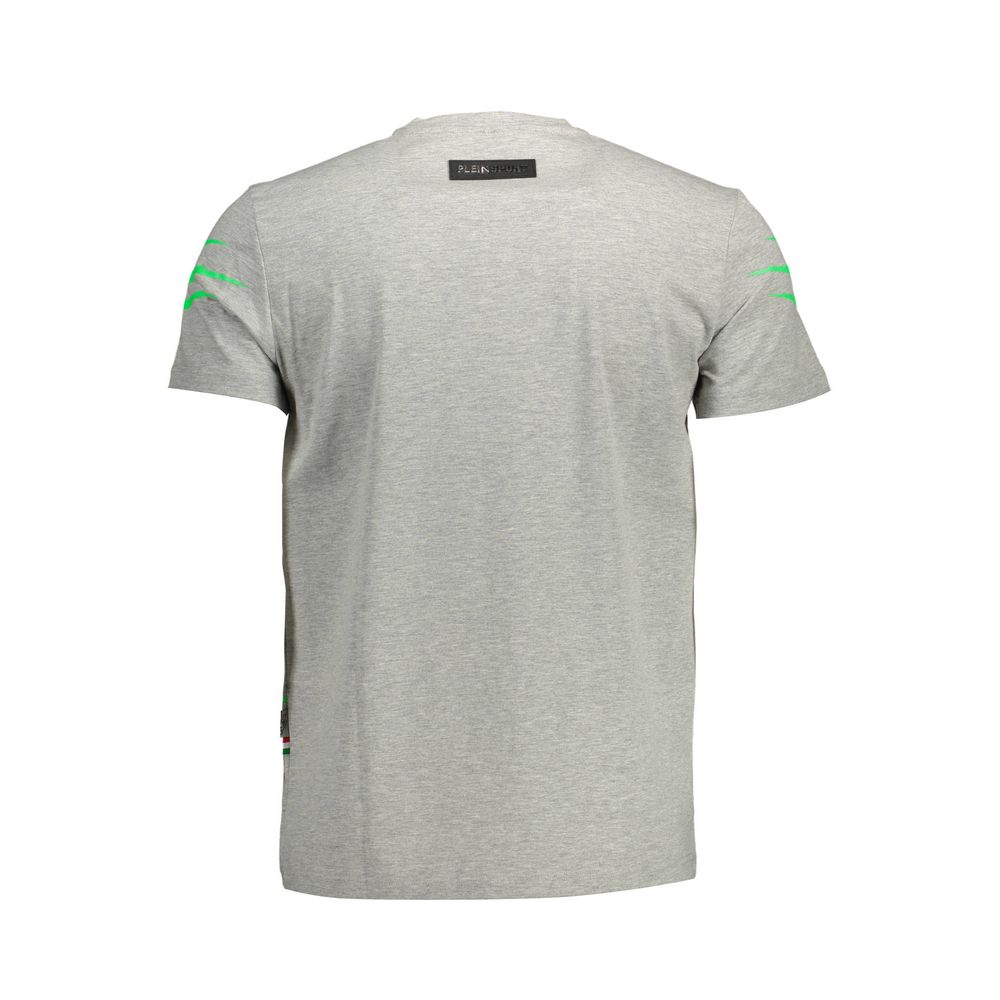 Plein Sport Graues Baumwoll-T-Shirt