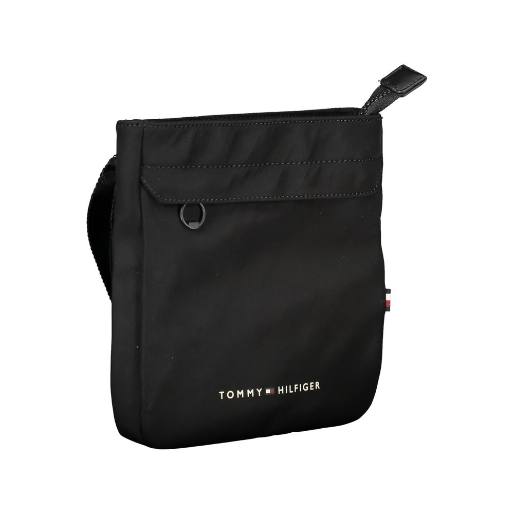 Tommy Hilfiger Men's Black Polyester Crossbody Bag