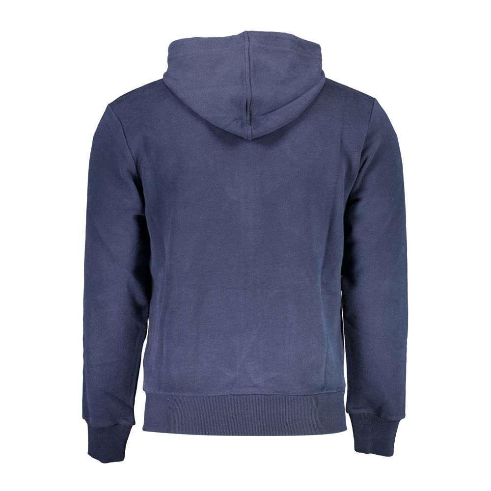 La Martina Men's Blue Cotton Hooded Sweater