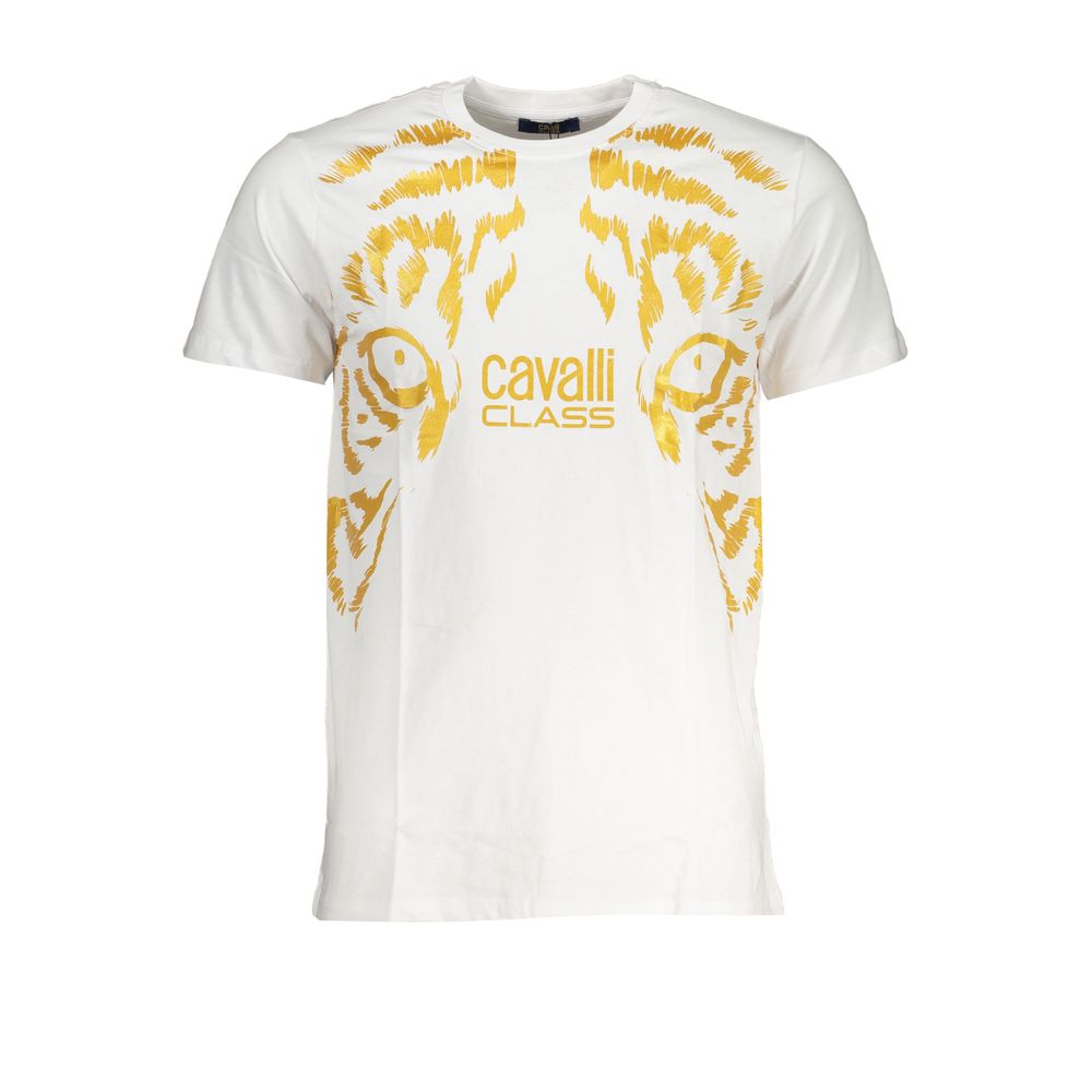 Cavalli Class white cotton T-shirt